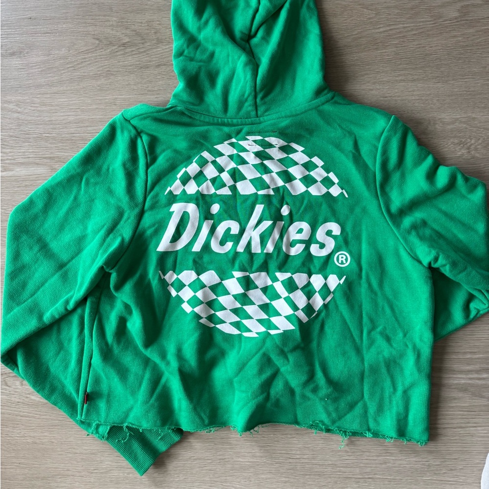 Dickies Bright Green Checkered Logo Hoodie